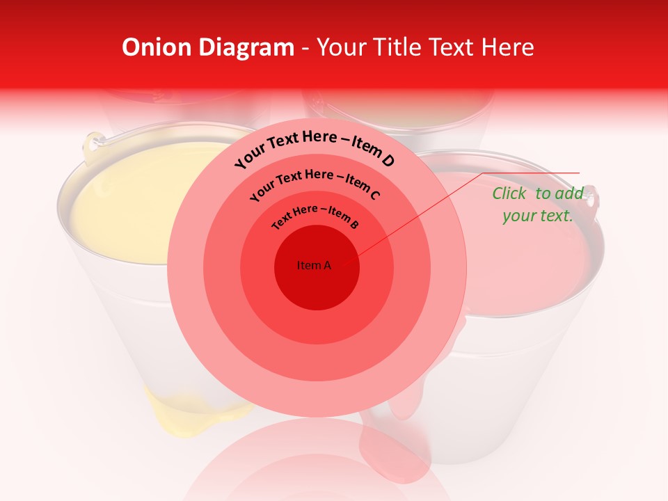 Buckets With A Paint PowerPoint Template