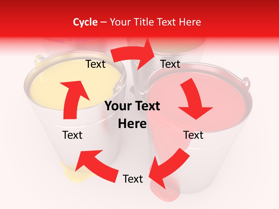 Buckets With A Paint PowerPoint Template