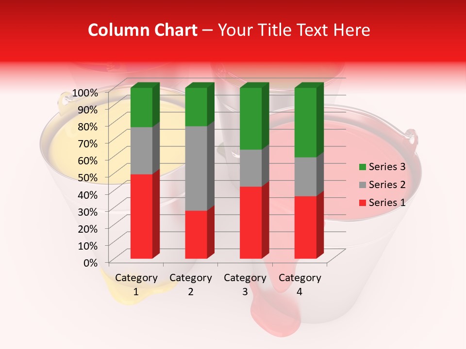 Buckets With A Paint PowerPoint Template