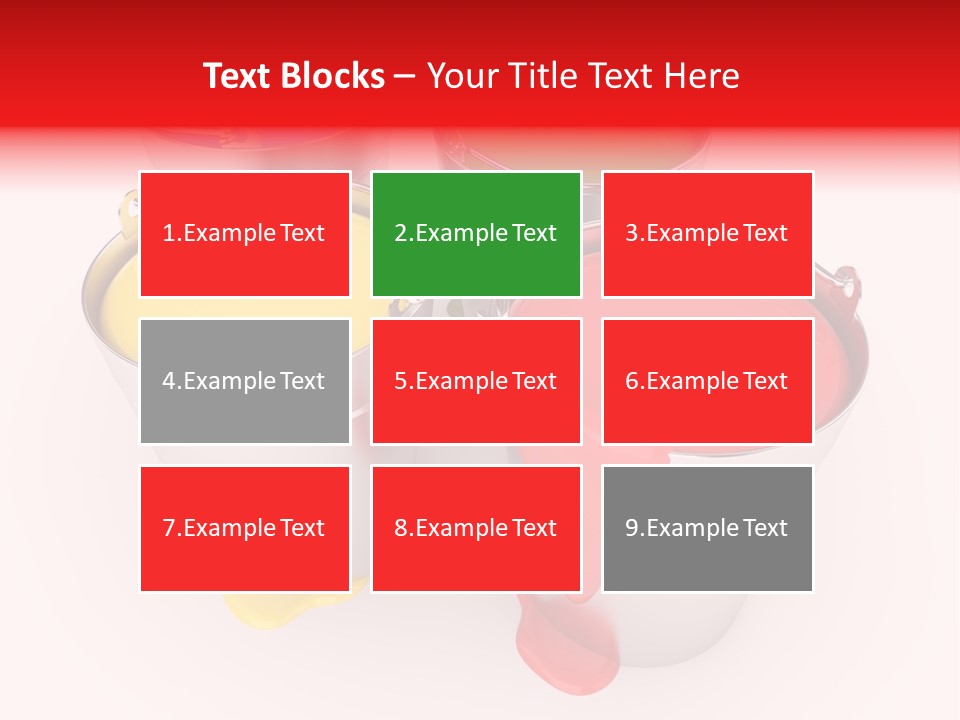 Buckets With A Paint PowerPoint Template