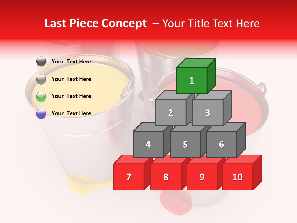 Buckets With A Paint PowerPoint Template