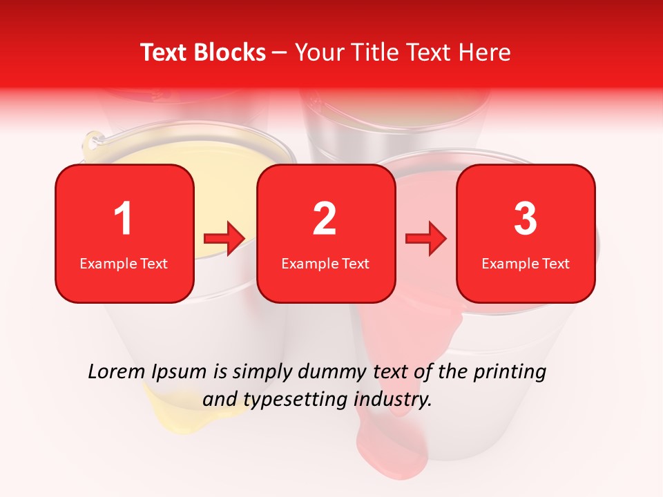 Buckets With A Paint PowerPoint Template