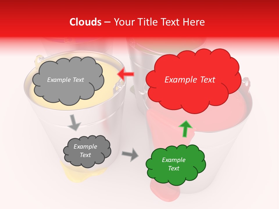 Buckets With A Paint PowerPoint Template