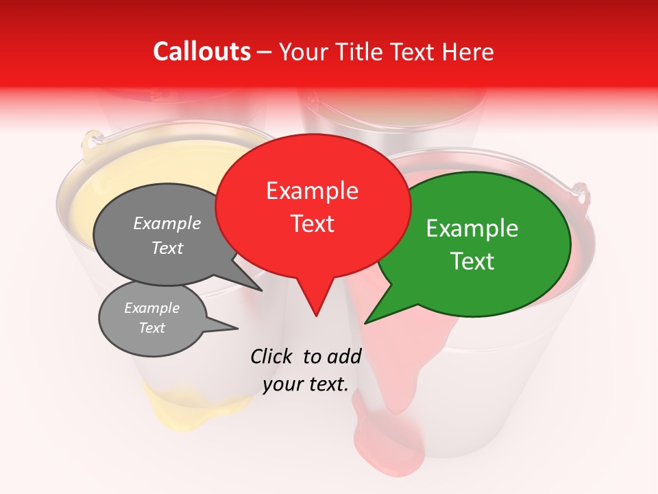 Buckets With A Paint PowerPoint Template