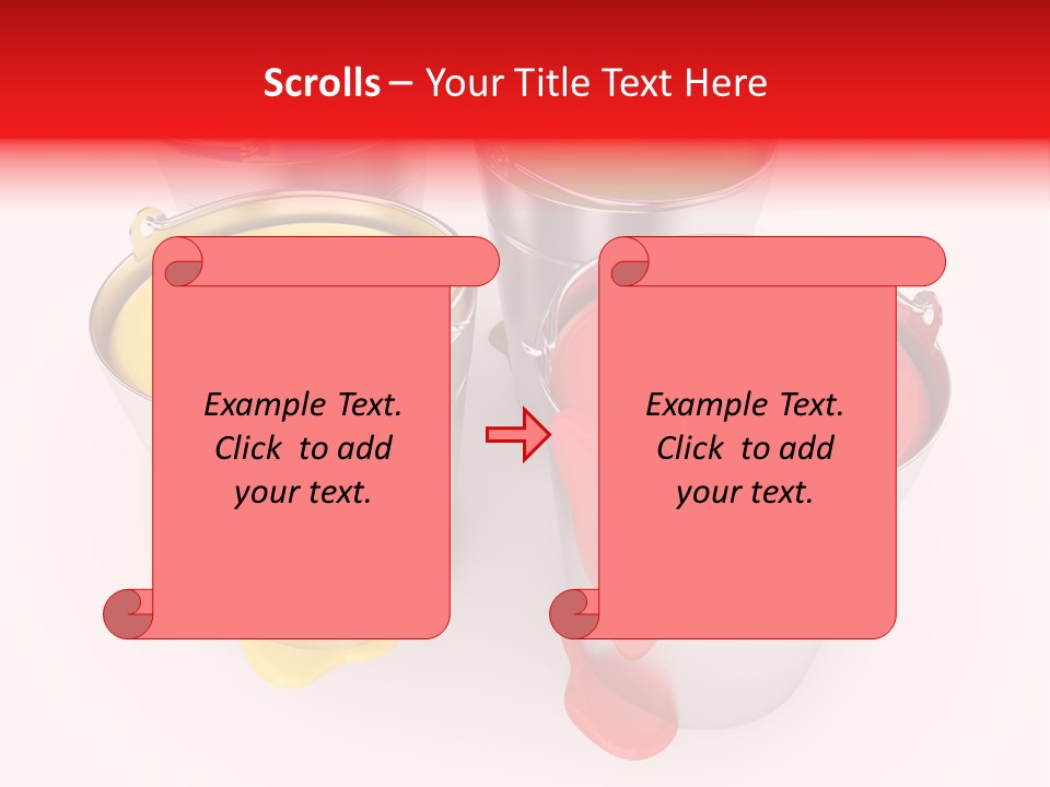 Buckets With A Paint PowerPoint Template