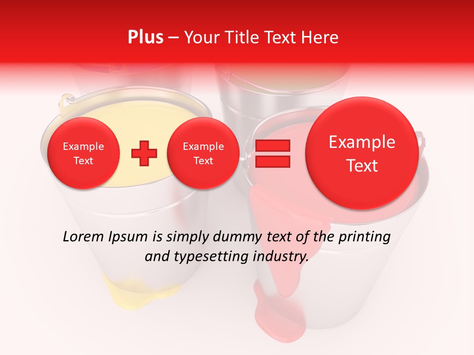 Buckets With A Paint PowerPoint Template