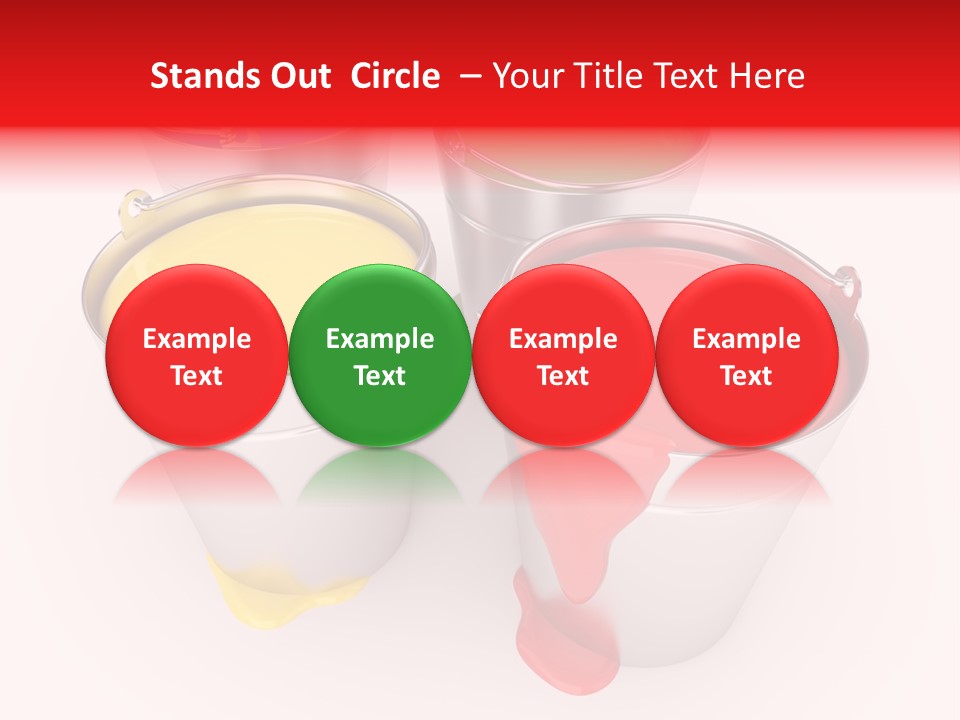 Buckets With A Paint PowerPoint Template