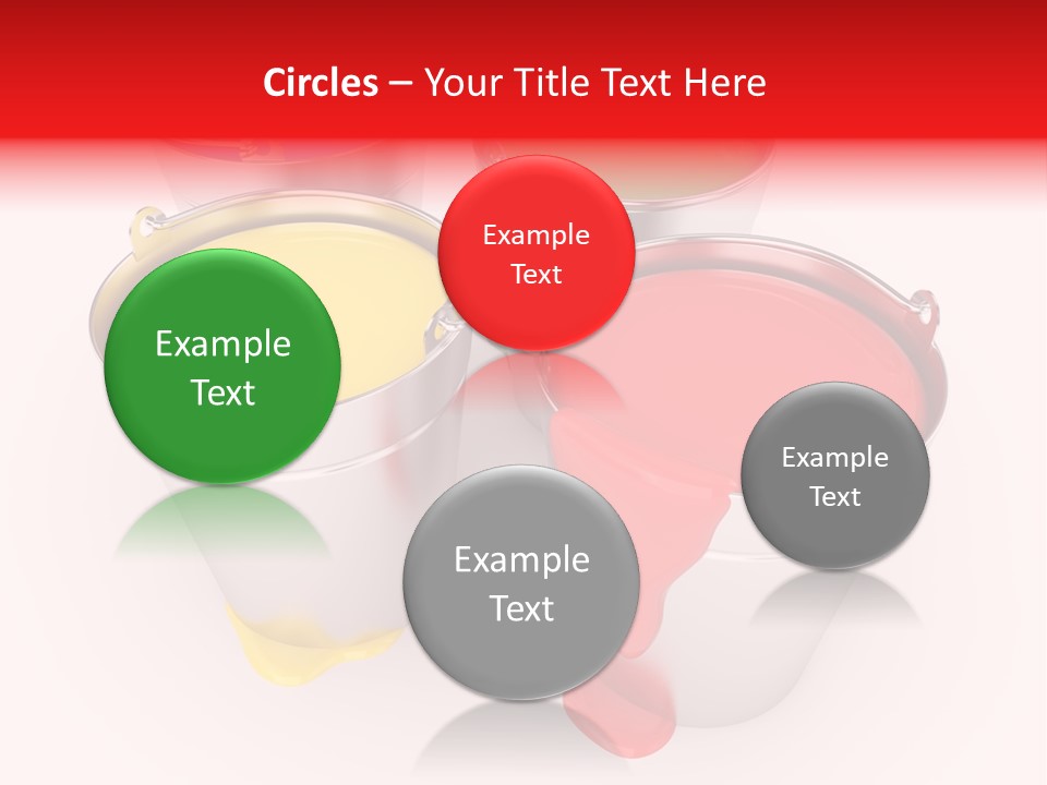 Buckets With A Paint PowerPoint Template