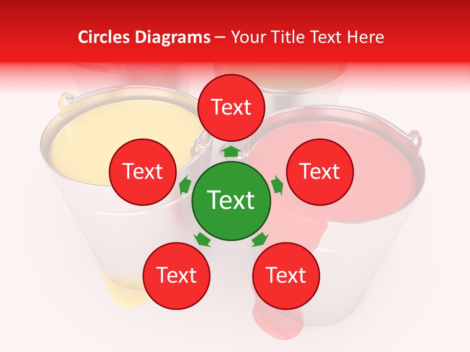 Buckets With A Paint PowerPoint Template