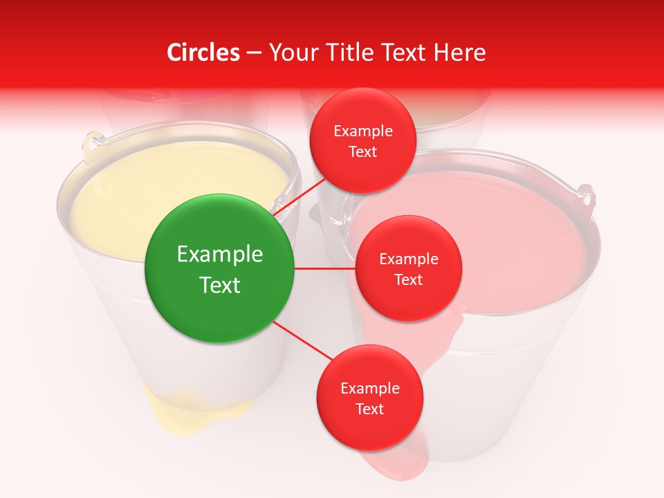 Buckets With A Paint PowerPoint Template