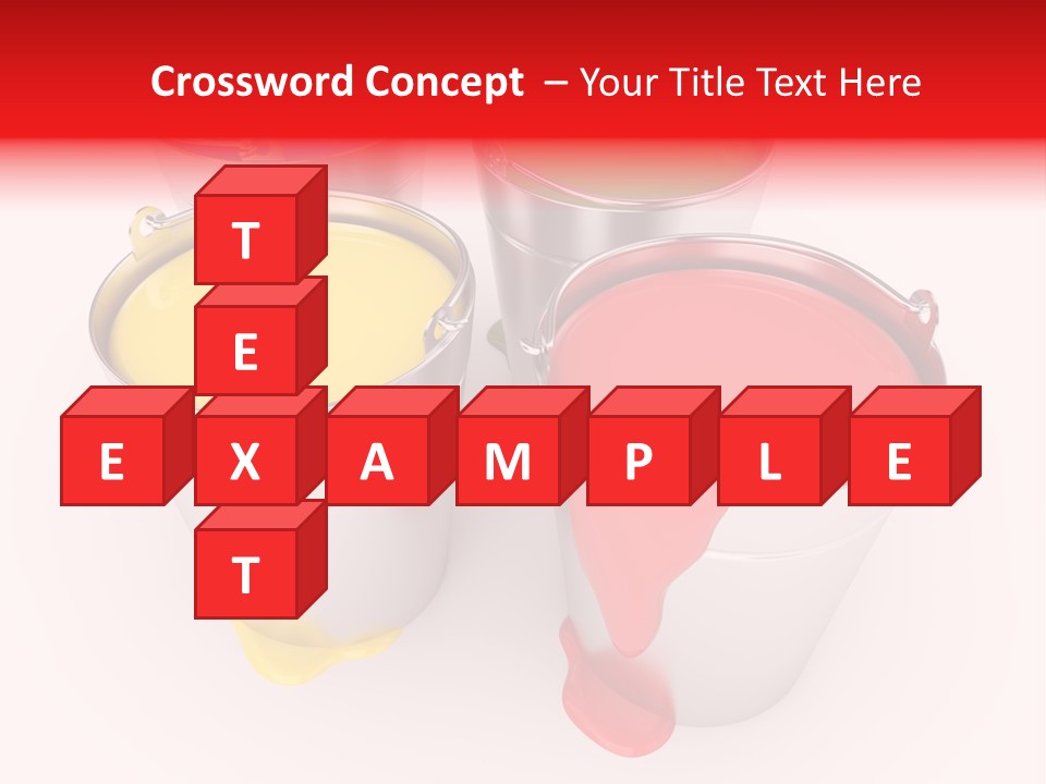 Buckets With A Paint PowerPoint Template