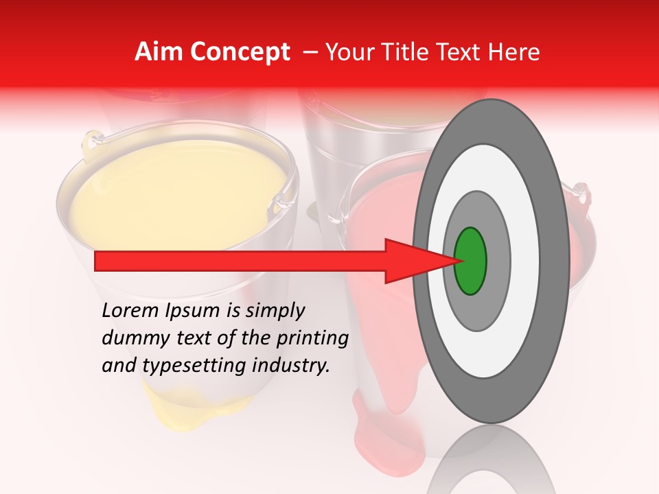 Buckets With A Paint PowerPoint Template