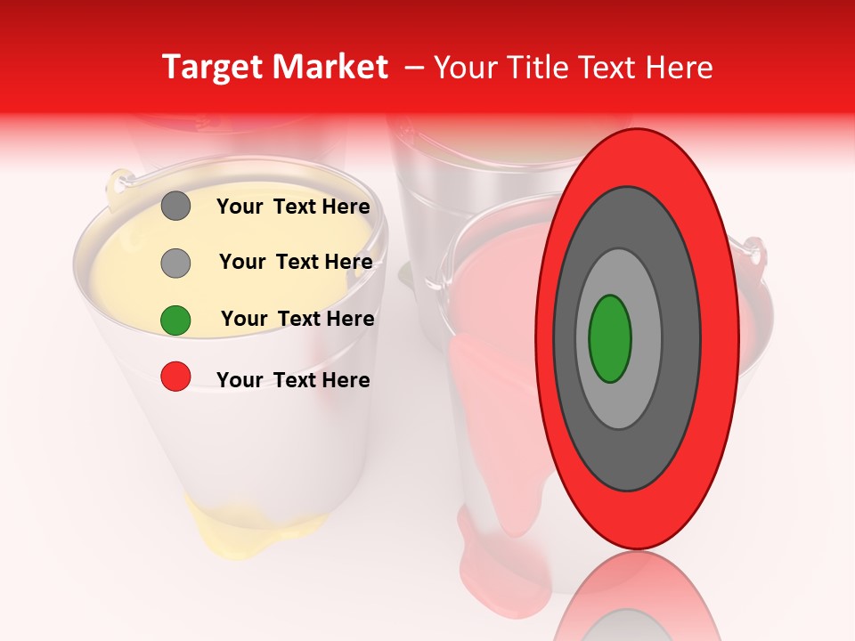 Buckets With A Paint PowerPoint Template