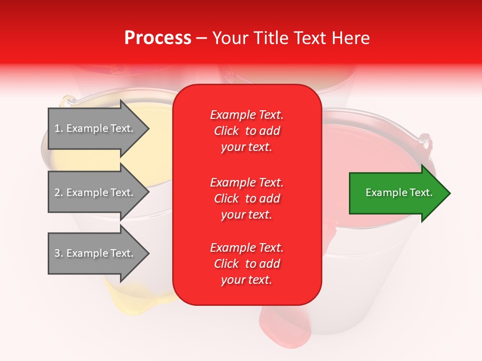 Buckets With A Paint PowerPoint Template