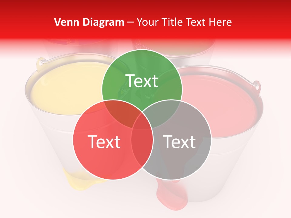 Buckets With A Paint PowerPoint Template