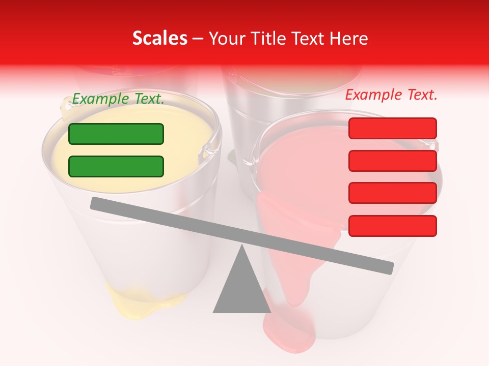 Buckets With A Paint PowerPoint Template