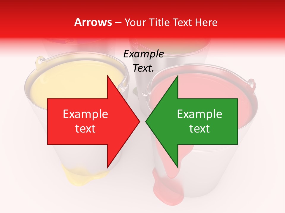 Buckets With A Paint PowerPoint Template