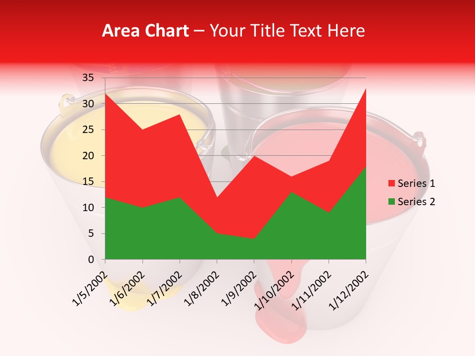Buckets With A Paint PowerPoint Template