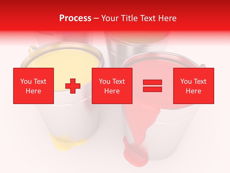Buckets With A Paint PowerPoint Template
