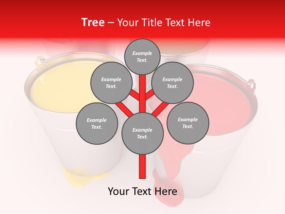 Buckets With A Paint PowerPoint Template