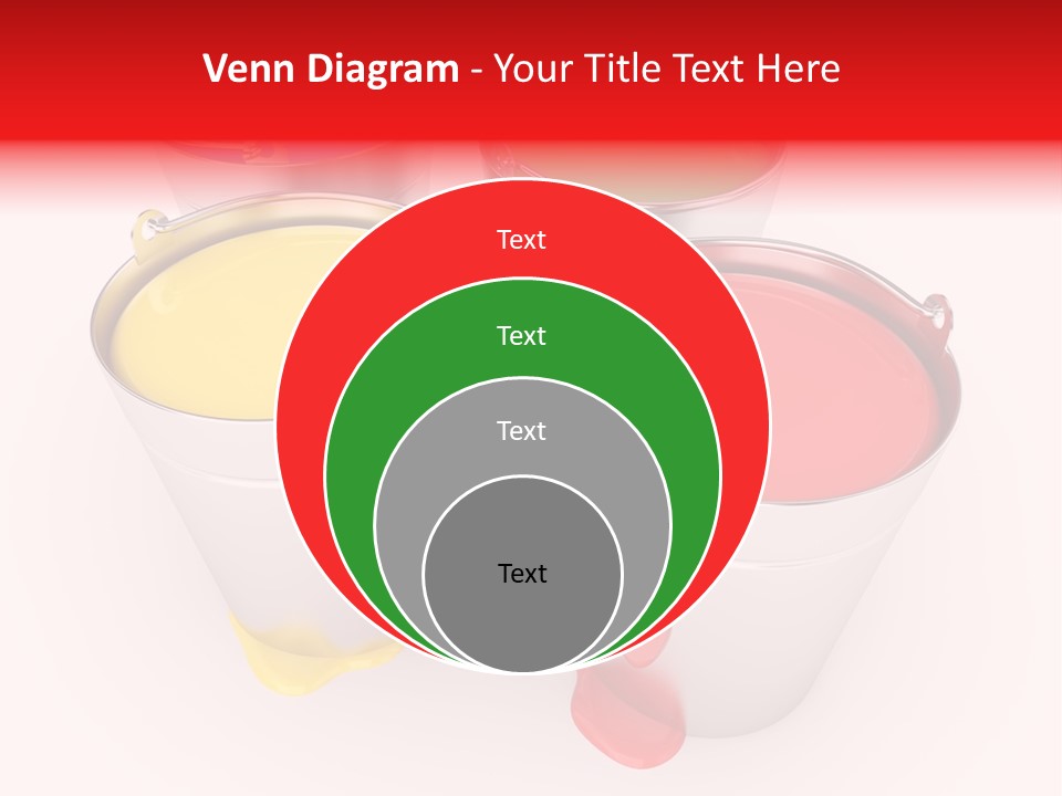 Buckets With A Paint PowerPoint Template
