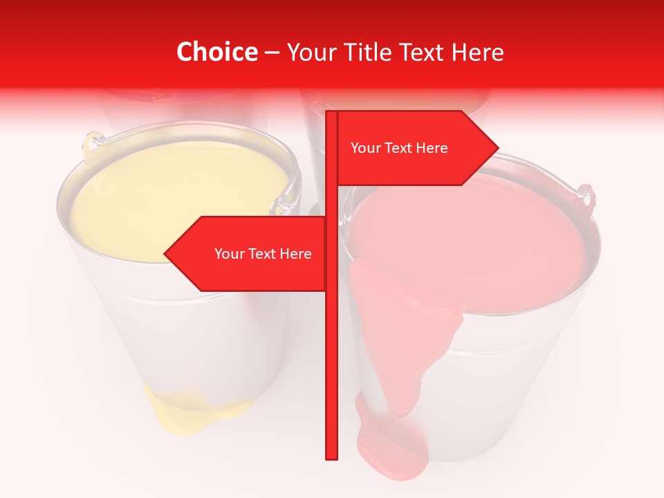 Buckets With A Paint PowerPoint Template