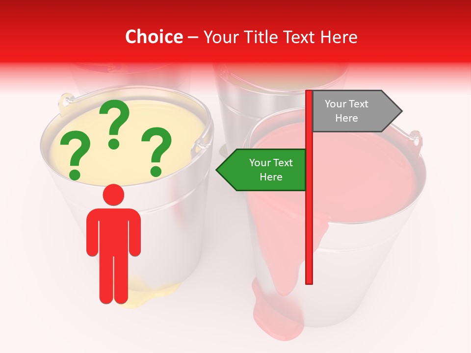 Buckets With A Paint PowerPoint Template