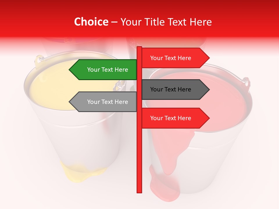 Buckets With A Paint PowerPoint Template