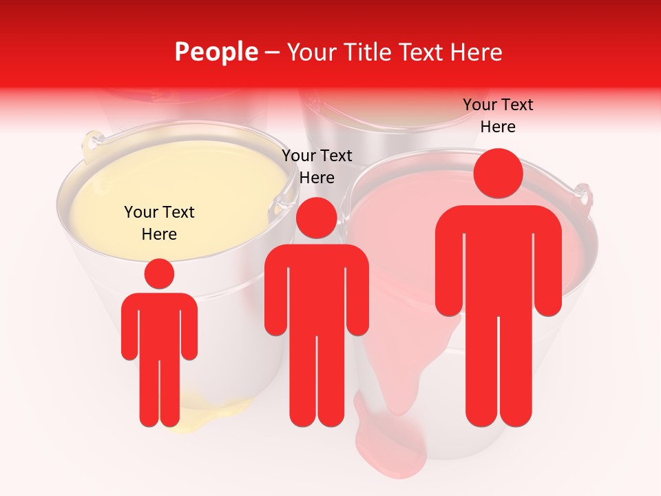 Buckets With A Paint PowerPoint Template
