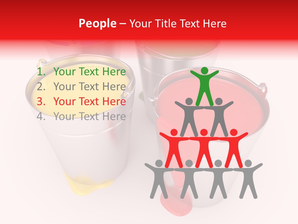 Buckets With A Paint PowerPoint Template