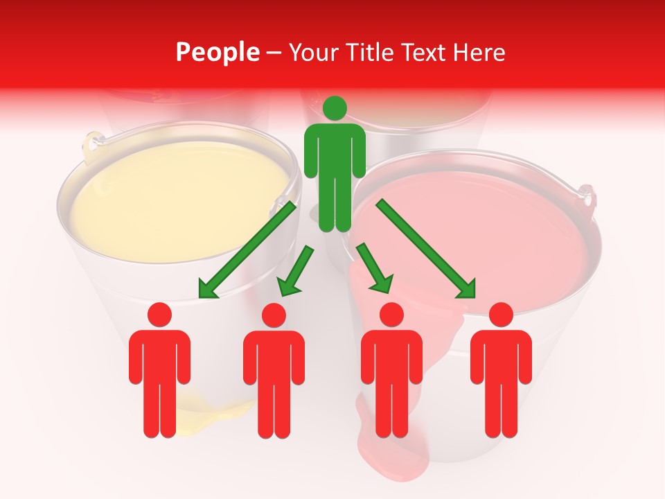 Buckets With A Paint PowerPoint Template