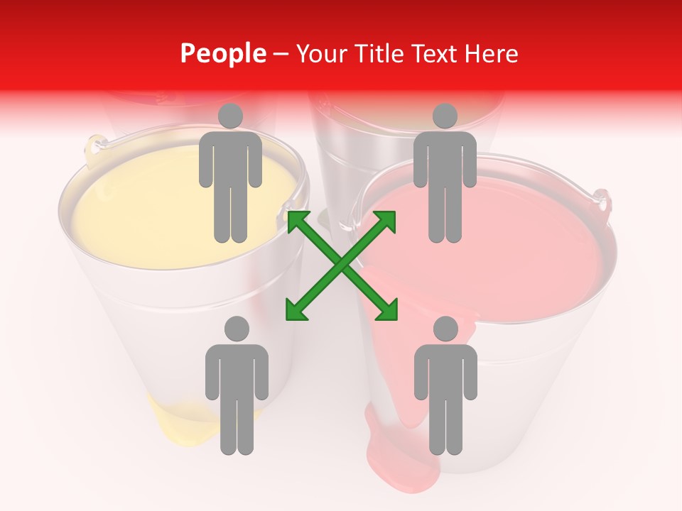 Buckets With A Paint PowerPoint Template