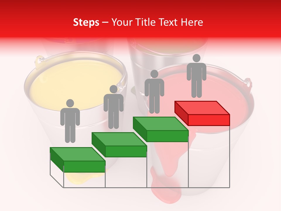 Buckets With A Paint PowerPoint Template