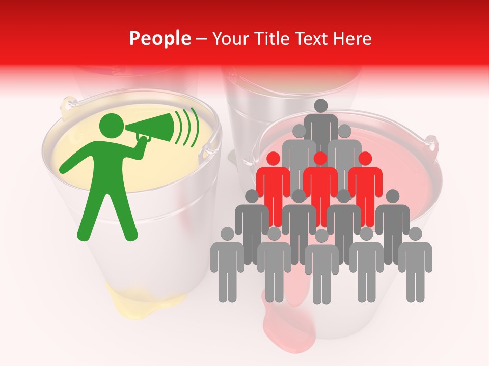 Buckets With A Paint PowerPoint Template