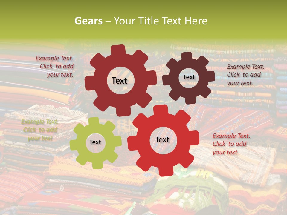 Active Lifestyle - Men & Women Pedalling On Stationery Bikes - Shallow Dof Focus On The Second Bike PowerPoint Template