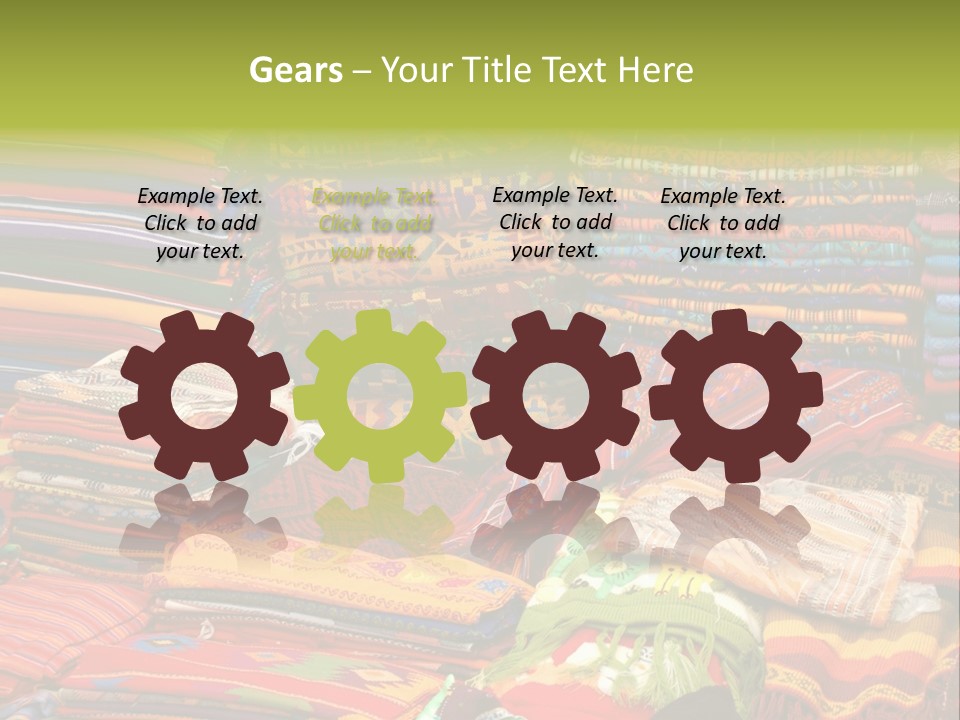 Active Lifestyle - Men & Women Pedalling On Stationery Bikes - Shallow Dof Focus On The Second Bike PowerPoint Template