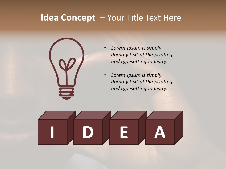 African American Businessman Is Thinking Intensely PowerPoint Template