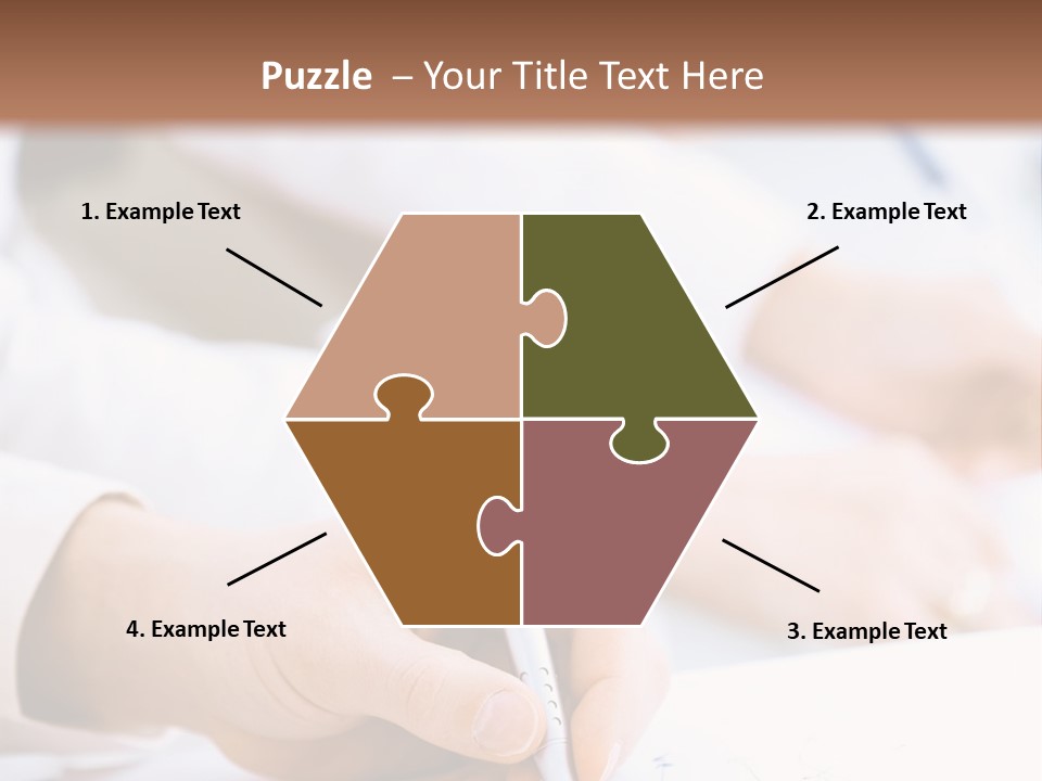 Business People Sitting In A Row And Writing Notes. Close-Up Of Writing Hands. Browse My Portfolio For Horizontal Version. PowerPoint Template