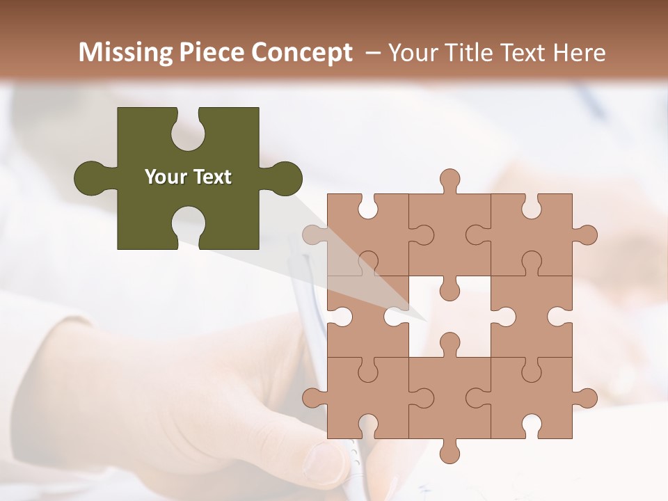 Business People Sitting In A Row And Writing Notes. Close-Up Of Writing Hands. Browse My Portfolio For Horizontal Version. PowerPoint Template