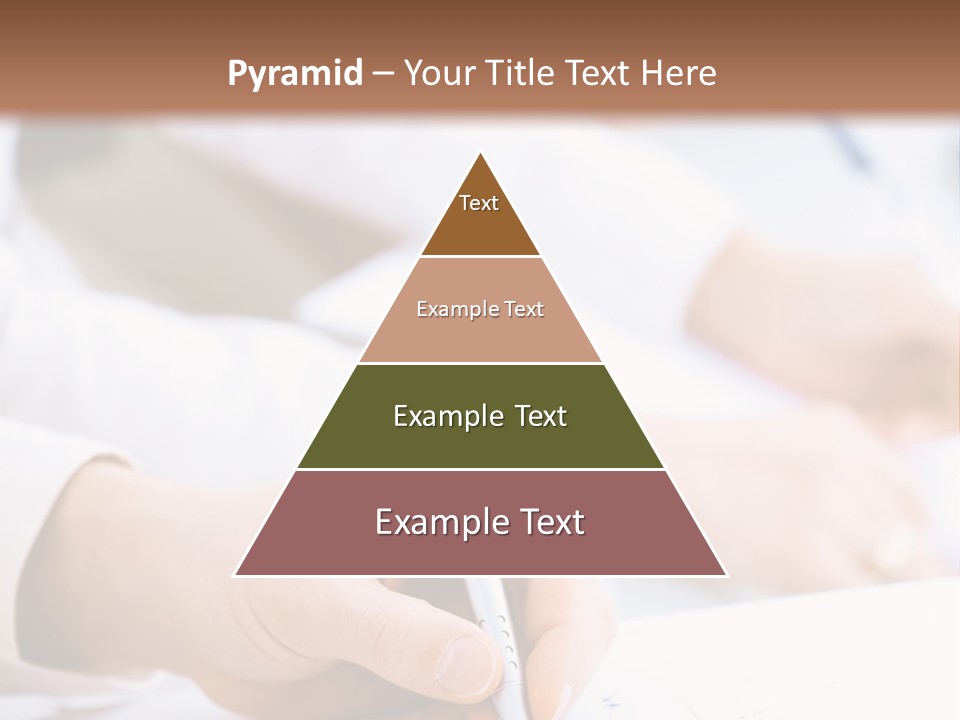 Business People Sitting In A Row And Writing Notes. Close-Up Of Writing Hands. Browse My Portfolio For Horizontal Version. PowerPoint Template