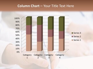 Business People Sitting In A Row And Writing Notes. Close-Up Of Writing Hands. Browse My Portfolio For Horizontal Version. PowerPoint Template