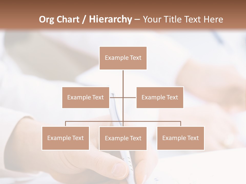 Business People Sitting In A Row And Writing Notes. Close-Up Of Writing Hands. Browse My Portfolio For Horizontal Version. PowerPoint Template