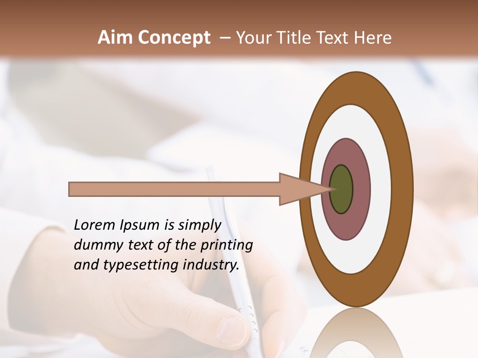 Business People Sitting In A Row And Writing Notes. Close-Up Of Writing Hands. Browse My Portfolio For Horizontal Version. PowerPoint Template