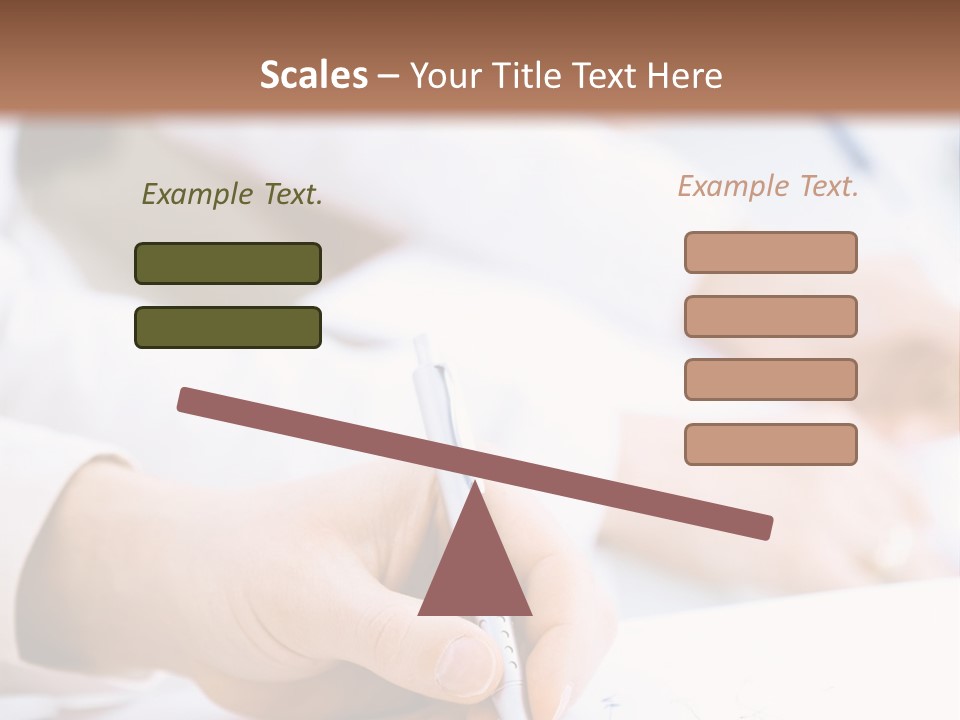 Business People Sitting In A Row And Writing Notes. Close-Up Of Writing Hands. Browse My Portfolio For Horizontal Version. PowerPoint Template