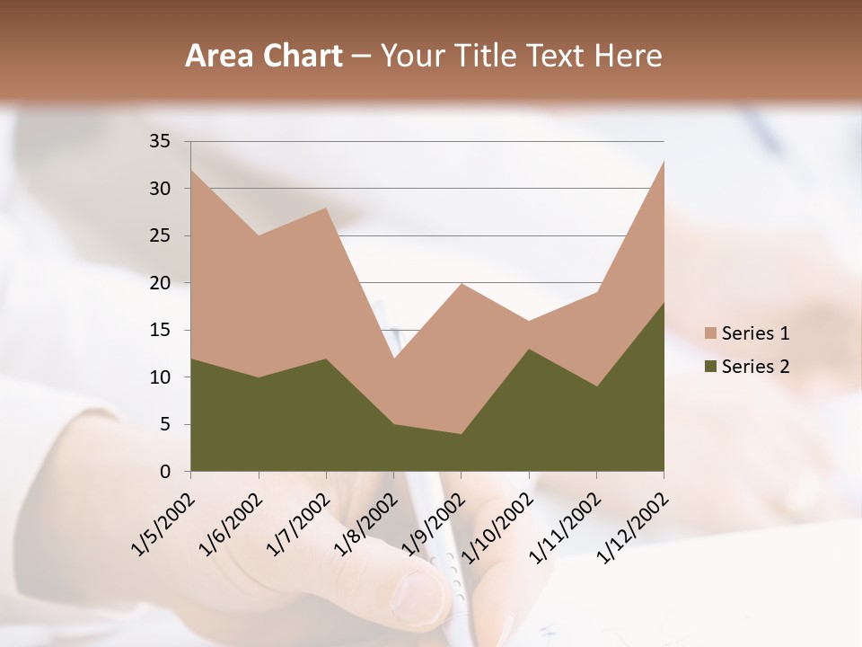 Business People Sitting In A Row And Writing Notes. Close-Up Of Writing Hands. Browse My Portfolio For Horizontal Version. PowerPoint Template