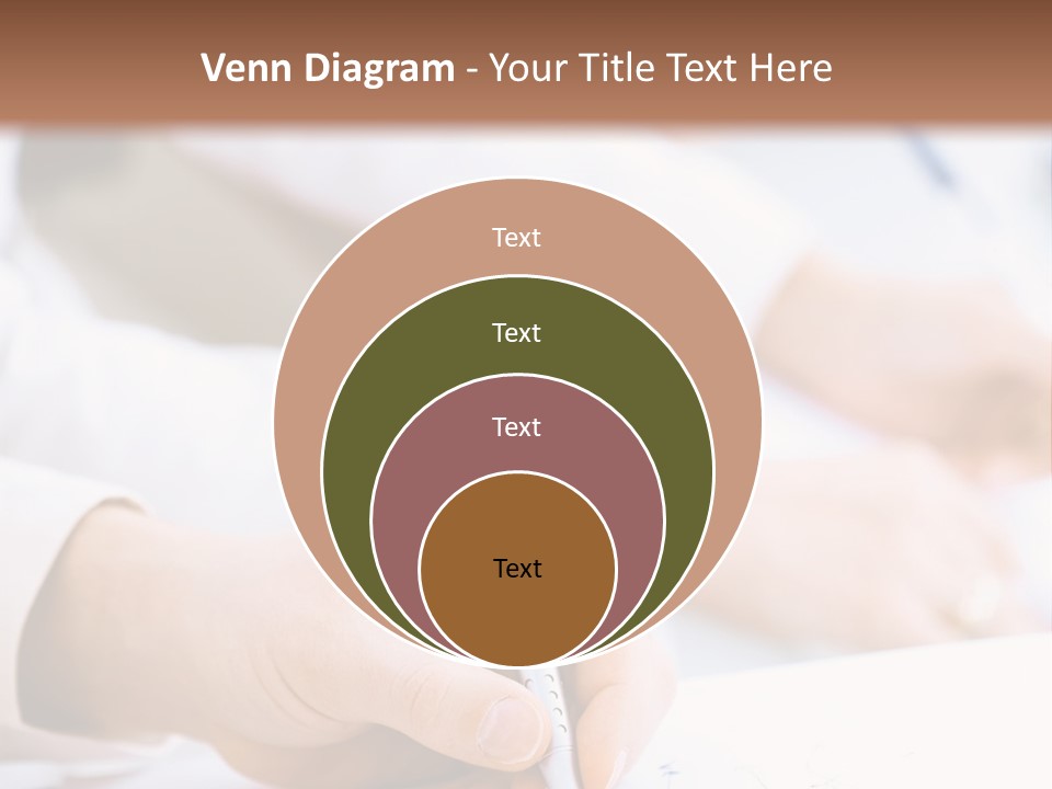 Business People Sitting In A Row And Writing Notes. Close-Up Of Writing Hands. Browse My Portfolio For Horizontal Version. PowerPoint Template
