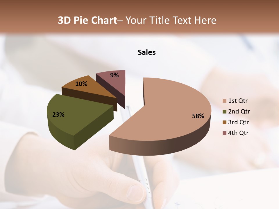 Business People Sitting In A Row And Writing Notes. Close-Up Of Writing Hands. Browse My Portfolio For Horizontal Version. PowerPoint Template