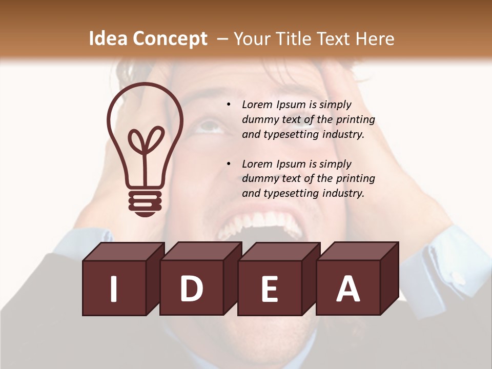 Close-Up Of Niagara Falls PowerPoint Template