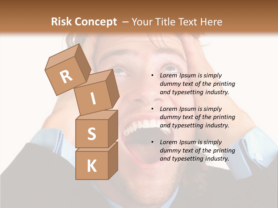 Close-Up Of Niagara Falls PowerPoint Template