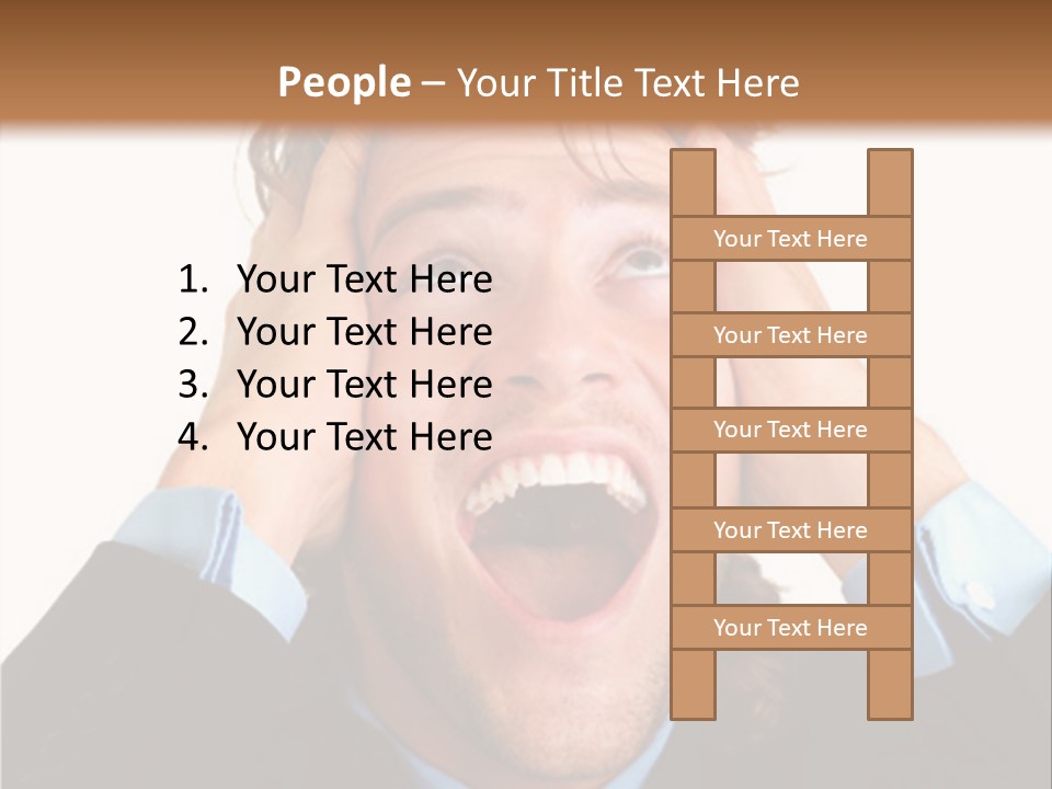 Close-Up Of Niagara Falls PowerPoint Template